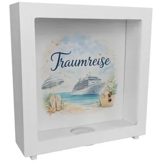 speecheese Spardose Kreuzfahrtschiff Traumreise Rahmen Spardose aus Holz für Urlaubsträume