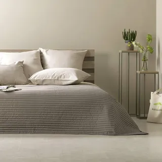 sei Design Luxus Tagesdecke Moderne Steppdecke Wohndecke Überwurf Sofadecke 220x240 220x260 (Living Trend - Taupe, 220 x 240 cm)