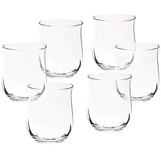 CRISTALICA Trinkglas 6er-Set Condor Optik 355ml Becher Wasser Saft Mixgetränke Bleikristall