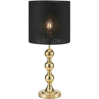 Markslöjd Tischleuchte Octo, Schwarz, Textil, zylindrisch,zylindrisch, 25x57x25 cm, Wippschalter, Lampen & Leuchten, Innenbeleuchtung, Leuchten nach Räumen, Bürolampen