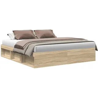 vidaXL Bettgestell 200 x 200 cm Braun