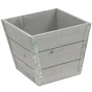 Florists Products Dekokorb Blumenkasten Holz Übertopf Shabby Chic Vintage Grau grau