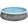 Aufstellpool ⌀ 407 x 107 cm Grau inkl. Filterpumpe + Leiter