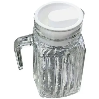 LEX Karaffe Kühlschrankkrug 0,5 oder 1L mit Ausschankhilfe und Deckel Glaskaraffe 500 ml