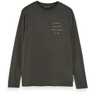 Scotch & Soda Herren Pullover Organic Cotton Longsleeve Tee 155326-0115 L - Army - L