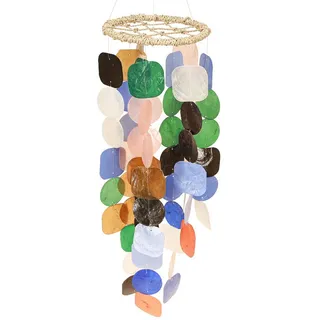 Kaemingk Dekofigur Maritimes Windspiel Capiz Muscheln Deko Hänger 55cm Natura