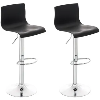 CLP Barhocker Hover 2er Set höhenverstellbar drehbar 45 x 45 x 75 cm Schwarz
