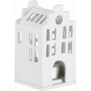 räder Zuhause Mini Lichthaus Stadthaus 5,5x6x10,5 cm Porzellan weiß