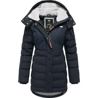 Ragwear Winterjacke Ashanta Block Wasserdichter gesteppter Winterparka mit gefütterter Kapuze blau XXXL (46)