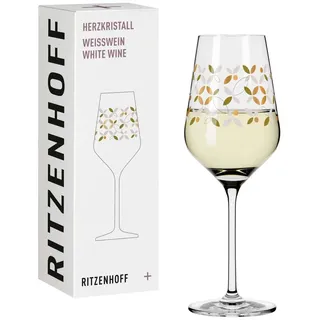 Ritzenhoff Weißweinglas Herzkristall, Kristallglas schwarz