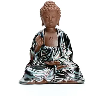 11,5 Cm Große Buddha-figur Mit Solarbeleuchtung Für Den Garten, Sitzende Buddha-statue Z