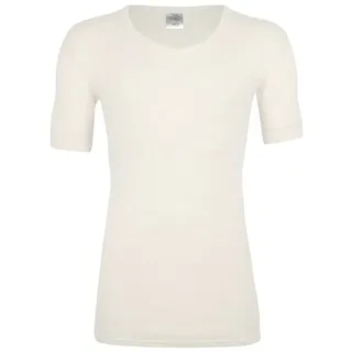wobera NATUR Unterhemd Unterhemd/Shirt für Herren (100% Seide) kurzer Arm/ohne Arm extra lang weiß XXL = 9