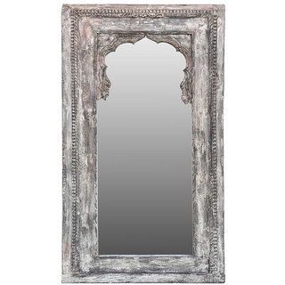 daslagerhaus living Wandspiegel Spiegel Vintage grau weiß grau|weiß