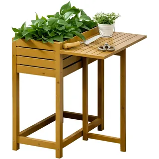 Outsunny Hochbeet 64 x 63 x 74,5 cm Braun