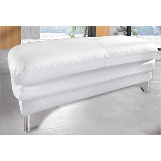Hocker COTTA "Enterprise" Gr. B/H/T: 95 cm x 46 cm x 65 cm, Kunstleder SOFTLUX, weiß (altweiß) Polsterhocker Hocker