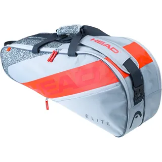 Schlägertasche Head  Elite 6R Grey/Orange - grau