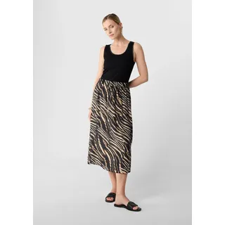 Comma, Maxirock Damen Animalprint Beige/Braun/Schwarz 38