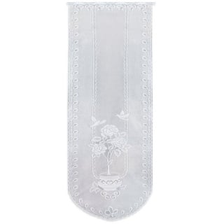 Scheibengardine Tür-Panneaux Mona weiß 60x180 cm 5 Modelle Türvorhang Glastür Scheiben, Haus und Deko, Stangendurchzug (1 St), halbtransparent, Polyester weiß