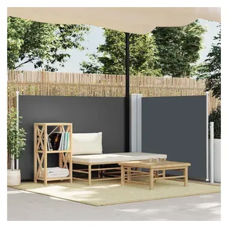 vidaXL Ausziehbare Seitenmarkise 120 x 600 cm Grau