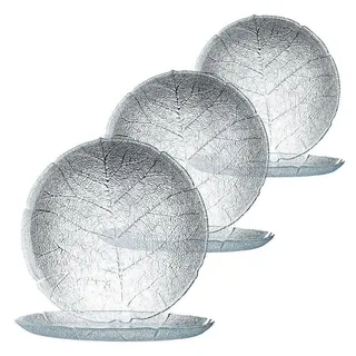Luminarc Gebäckteller Luminarc Aspen Teller flach 24cm 6er Set, Glas, (Spar-Set) weiß