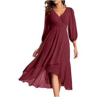 Langarm Kleider A Linie Kleider Shoppen Festliche Kleider FüR Damen Ab 50 Jahren Kleid Mit TrompetenäRmel Kleid Pink Neckholder Kleid Chiffon Kleid Dunkelblau Festlich Festliche Kleider Damen Kleid - XL