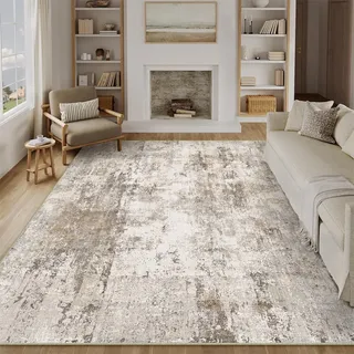 hugear Cadiz 630 Kurzflorteppich 300 x 400 cm grau 