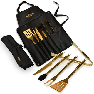 MikaMax Grillbesteck 5-teilig Metall Gold