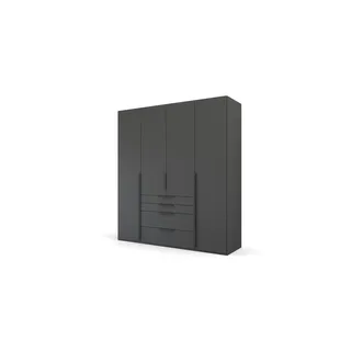 Drehtürenschrank  Port Talbot , schwarz , Maße (cm): B: 201 H: 223