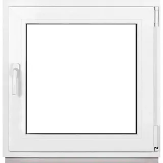 Framex Kellerfenster Fenster Kunststofffenster Weiß Breite x Höhe 80 x 80 cm (800 x 800 mm) 2fach (32 mm) Dreh Kipp DIN Rechts - Premium - Weiß