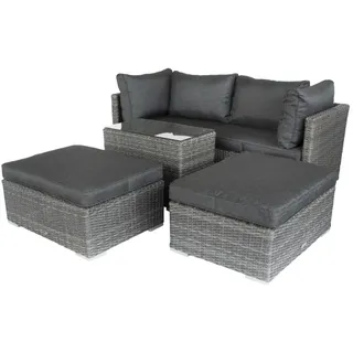 Multifunktionslounge "SAMOA" verstellbar - Beige/Grau