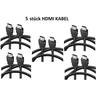 5 x HDMI Kabel 1,8m HighSpeed Ethernet 4K FullHD HDR 3D für TV PC BEAMER Laptop