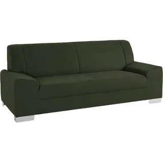 DOMO collection Couch Mit Federkern 3-Sitzer Dunkelgrün