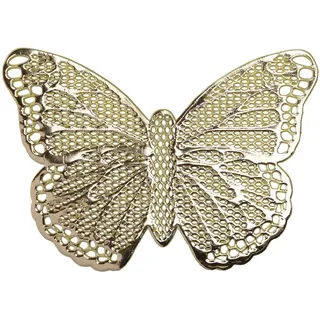 Decoris 8 Untersetzer Schmetterlingsform gold 12cm - abwaschbar rutschfest - Getränkeuntersetzer Glasuntersetzer Tassenuntersetzer Coasters wiederverwendbar