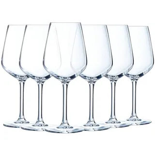 Luminarc - Vinetis Collection – 6 Stielgläser 30 cl – modernes und elegantes Design – verstärkte Verpackung, Transparent, Farblos