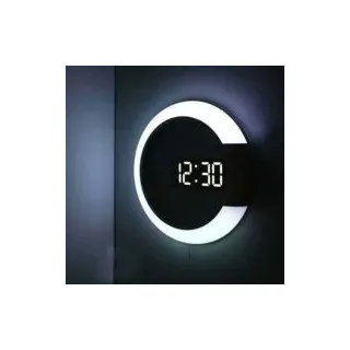 Led-wanduhr, Moderne, Kreative Digitaluhr Mit Weckfunktion Und Temperaturanzeige (weiß) - Crezuo