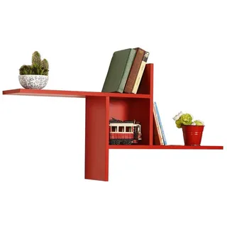 Skye Decor Wandregal 100% MELAMINE COATED PARTICLE BOARD, 50 cm x 18 cm x 100 cm R1752 rot