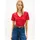 Slim Fit T-Shirt aus reiner Baumwolle Rot XS