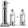 edelstahl-finish + 2 x PET-Flasche
