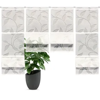 HOME WOHNIDEEN Magnetrollo RANA 30 x 120 cm Ausbrenner/Bambusoptik weiß