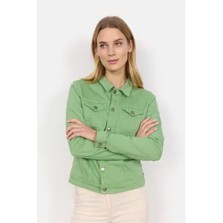 Jeansblazer SOYACONCEPT "SC-ERNA 2" Gr. XXL (44), grün (green) Damen Blazer Jeansjacke in taillierter Form und schönen Farben