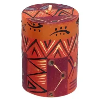 Nobunto Kerzen - Bongazi - Fair Trade Kunstkerze aus Südafrika - Handbemalte Geschenkkerze - Afrikanische Kerzensets - Bunte Stabkerzen - Weihnachten - Ostern (Einzelkerzen 5x7cm)
