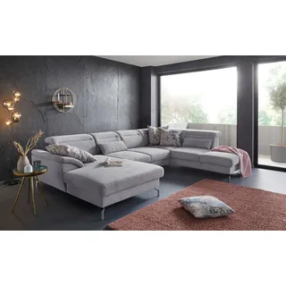 sit&more Wohnlandschaft U-Form 2-Sitzer Silber