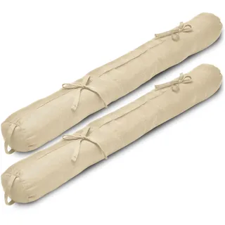 Beautissu Zugluftstopper 100 x 10 x 10 cm Creme