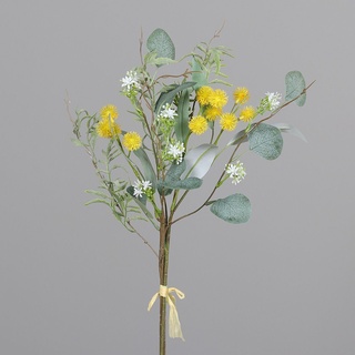 Kunstblume EUKALYPTUS-MIX (H 50 cm) H 50 cm gelb Pflanze Kunstpflanze Zimmerpflanze - gelb