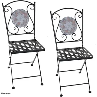 Hti-Living Marocco Gartenstuhl 35 x 37 x 89 cm braun 2 St.