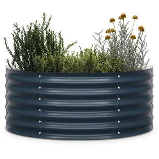 Blumfeldt High Grow Half Circle Hochbeet 105 x 43 x 60 cm Anthrazit