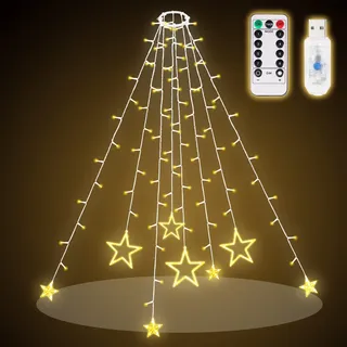 salcar LED-Lichterkette 1,5 m Warmweiß