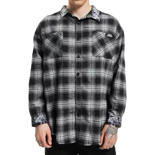 vsct Checked Flannel Individual Herren Karo-Hemd mit Paisley-Muster Holzfäller-Hemd 5643319 Schwarz/Weiß - S