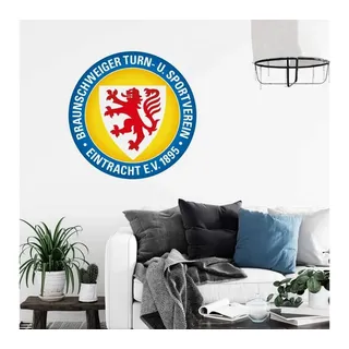 Eintracht Braunschweig Wandtattoo Fußball Wandsticker Eintracht Braunschweig E.V 1895 Löwenstadt, Wandbild selbstklebend, entfernbar bunt 50 cm x 50 cm