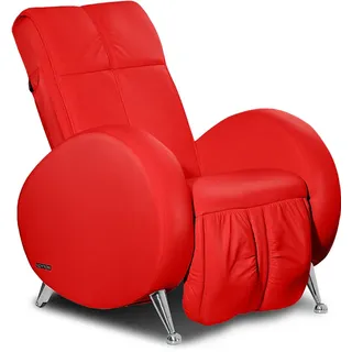 Massagesessel Relaxsessel KEYTON RETRO Leder | rot